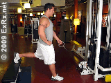 Cable Single Leg Split Squat, One Arm Instructions Single Leg Split Squat, One Arm
