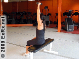 Dumbbell One Arm Triceps Extension, on bench Instructions One Arm Triceps Extension, on bench